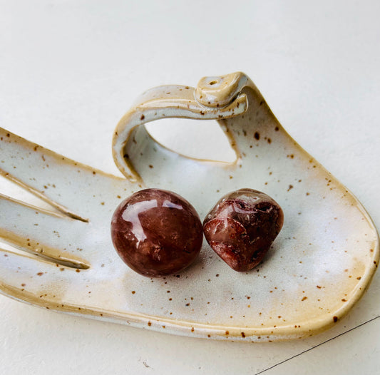 Hämatoid ( Hämatitquarz) Trommelstein