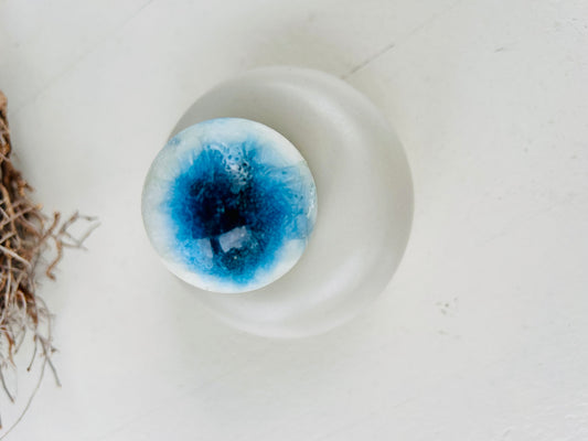 Blue Ice Crystal Kugel (Glacèrite)