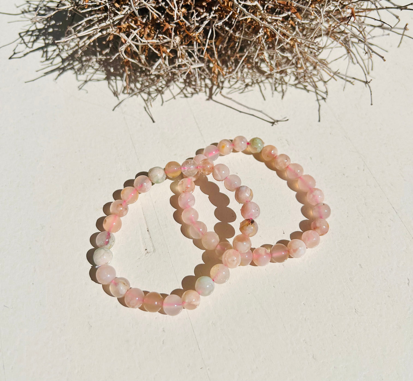 Kirschblüten Achat Armband