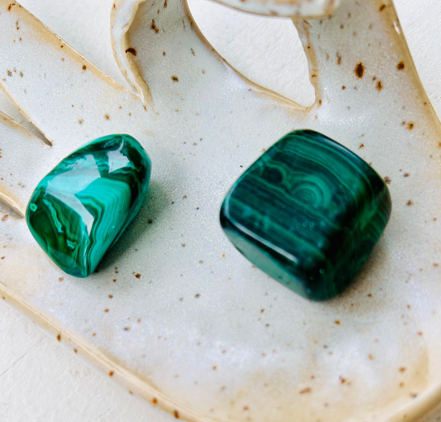 Malachit Trommelstein