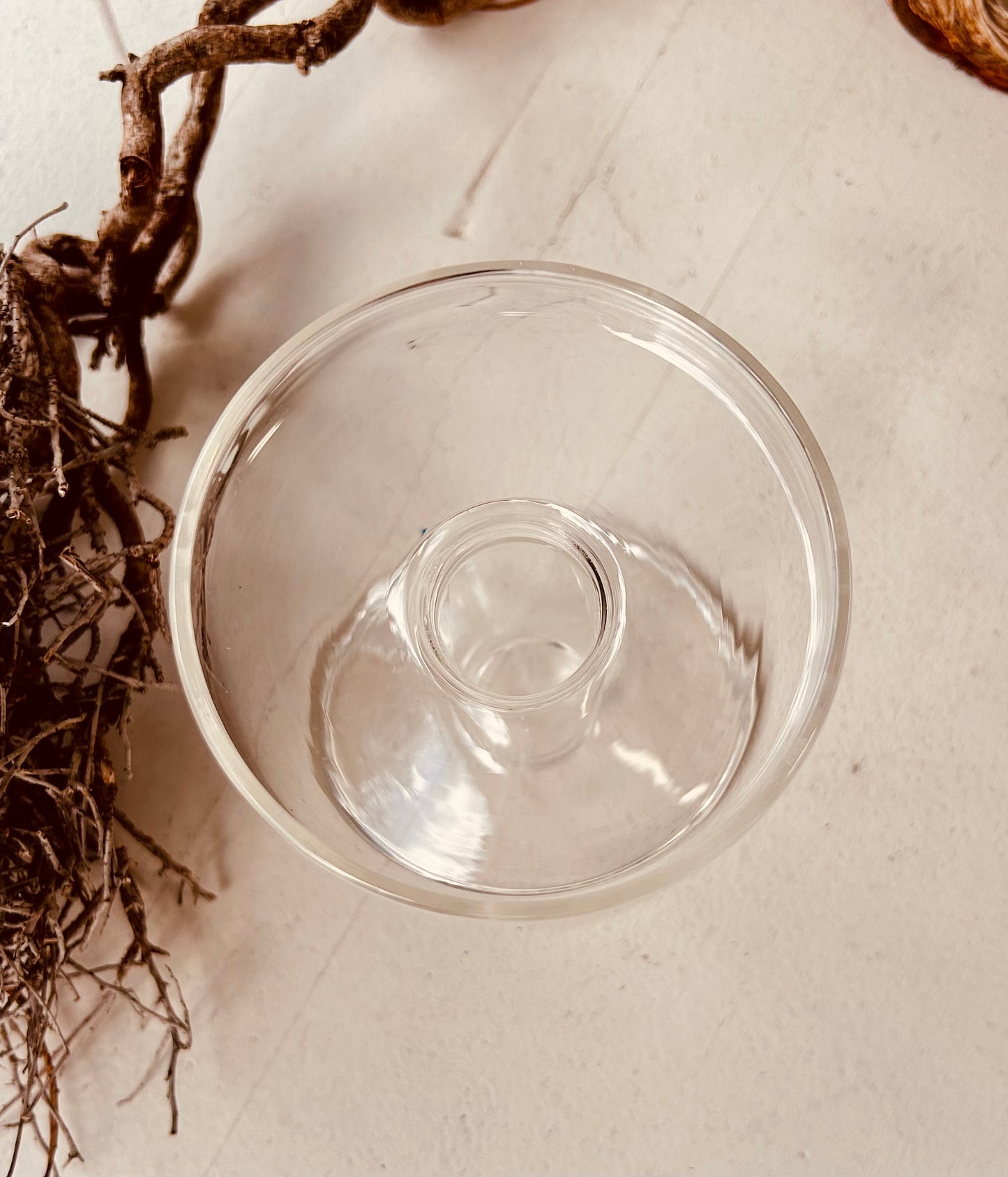 Kugelhalter aus Glas | Lang