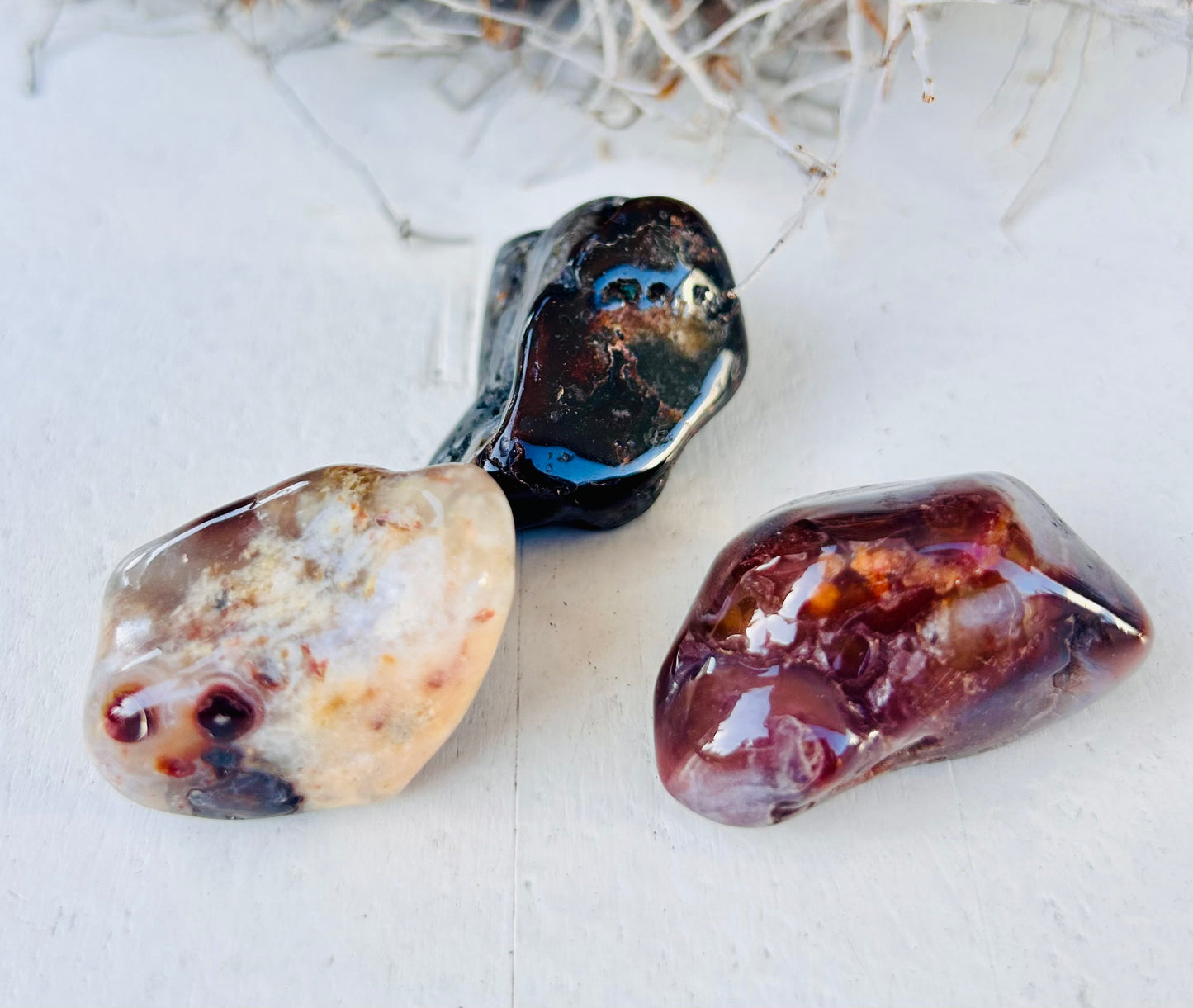 Feuerachat Trommelstein