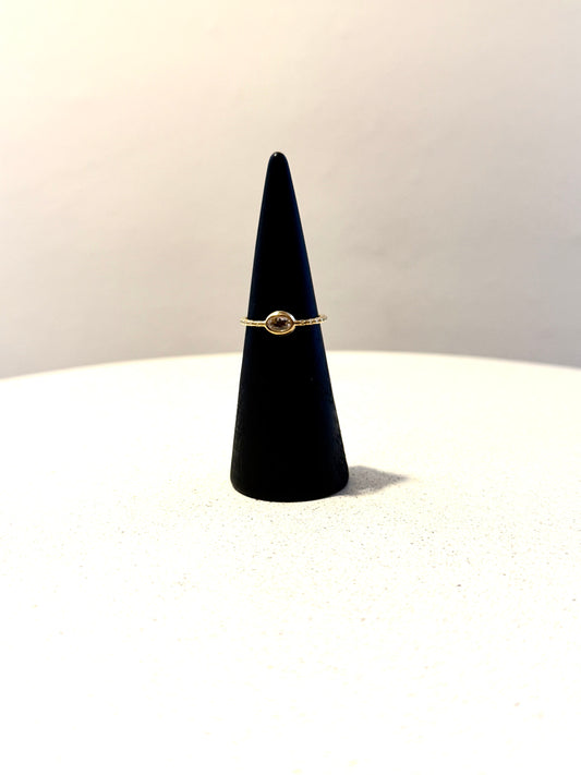 Whisper Light – Zirkonia Fine Ring · verstellbarer Edelstahlring