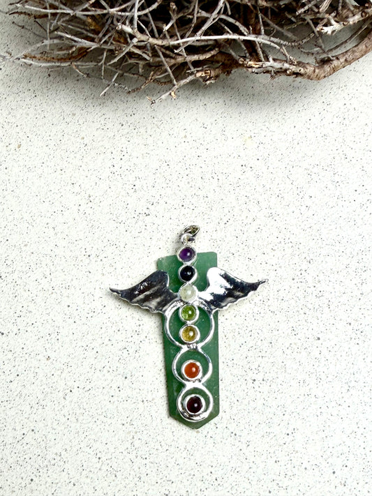 Chakra Anhänger mit Engelsflügel Einzelstücke