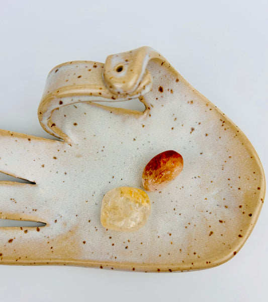 Citrin ( gebrannter Amethyst) Trommelstein