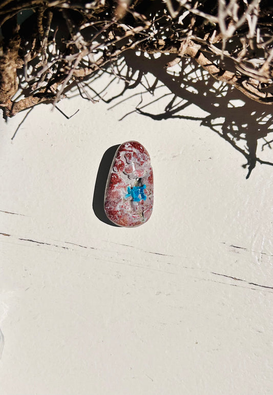 Cavansit in Skolezit | Matrix Trommelstein