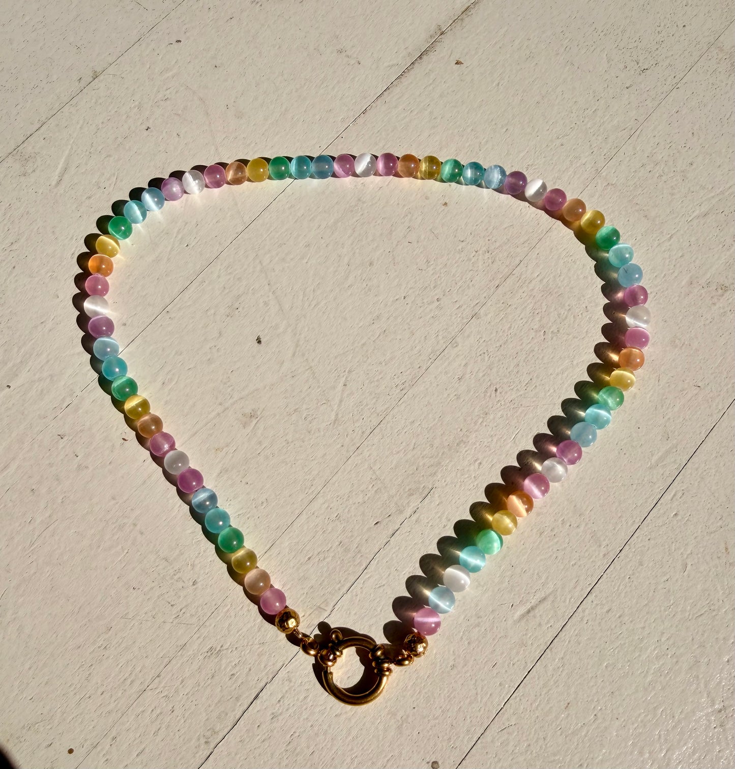 Selenit Choker „Aura Glow" | Limited Edition