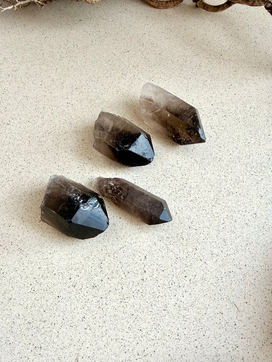 RAUCHQUARZSPITZEN CRYSTAL GRID SET