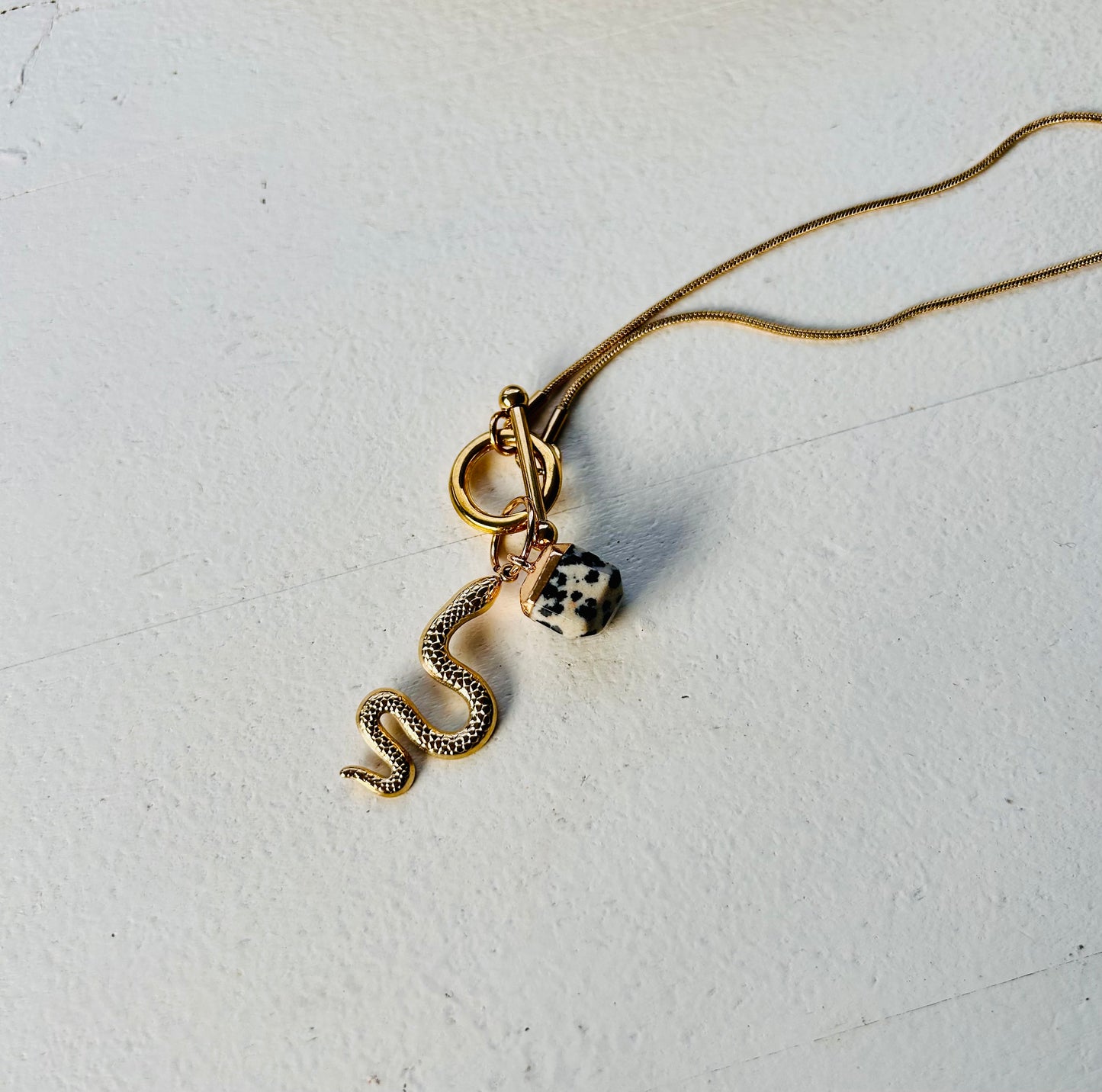 Kundalini Schlangenkette | Dalmatiner Jaspis