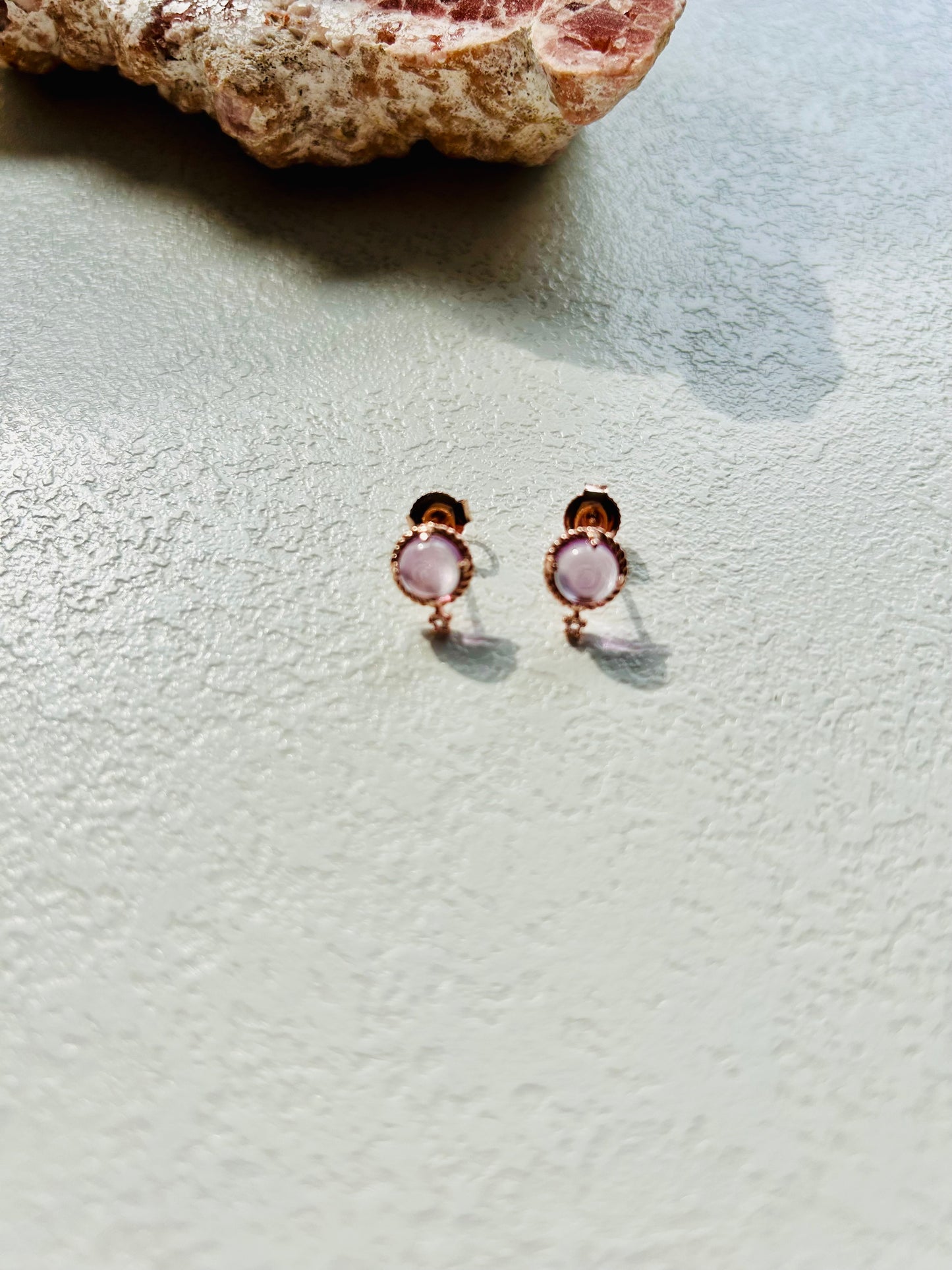 Silberohrstecker mit Amethyst & Topas | Vergoldet