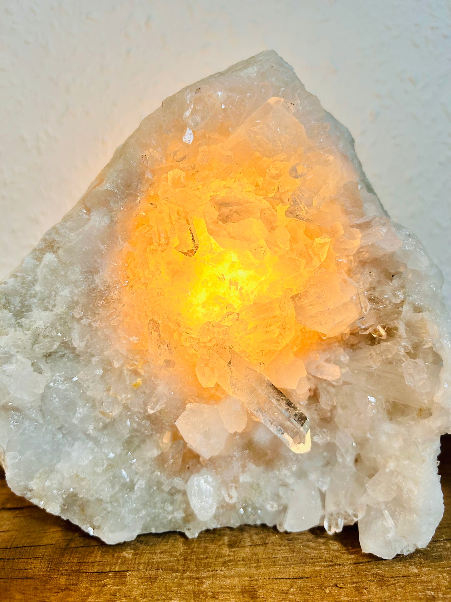 Bergkristall Lampe