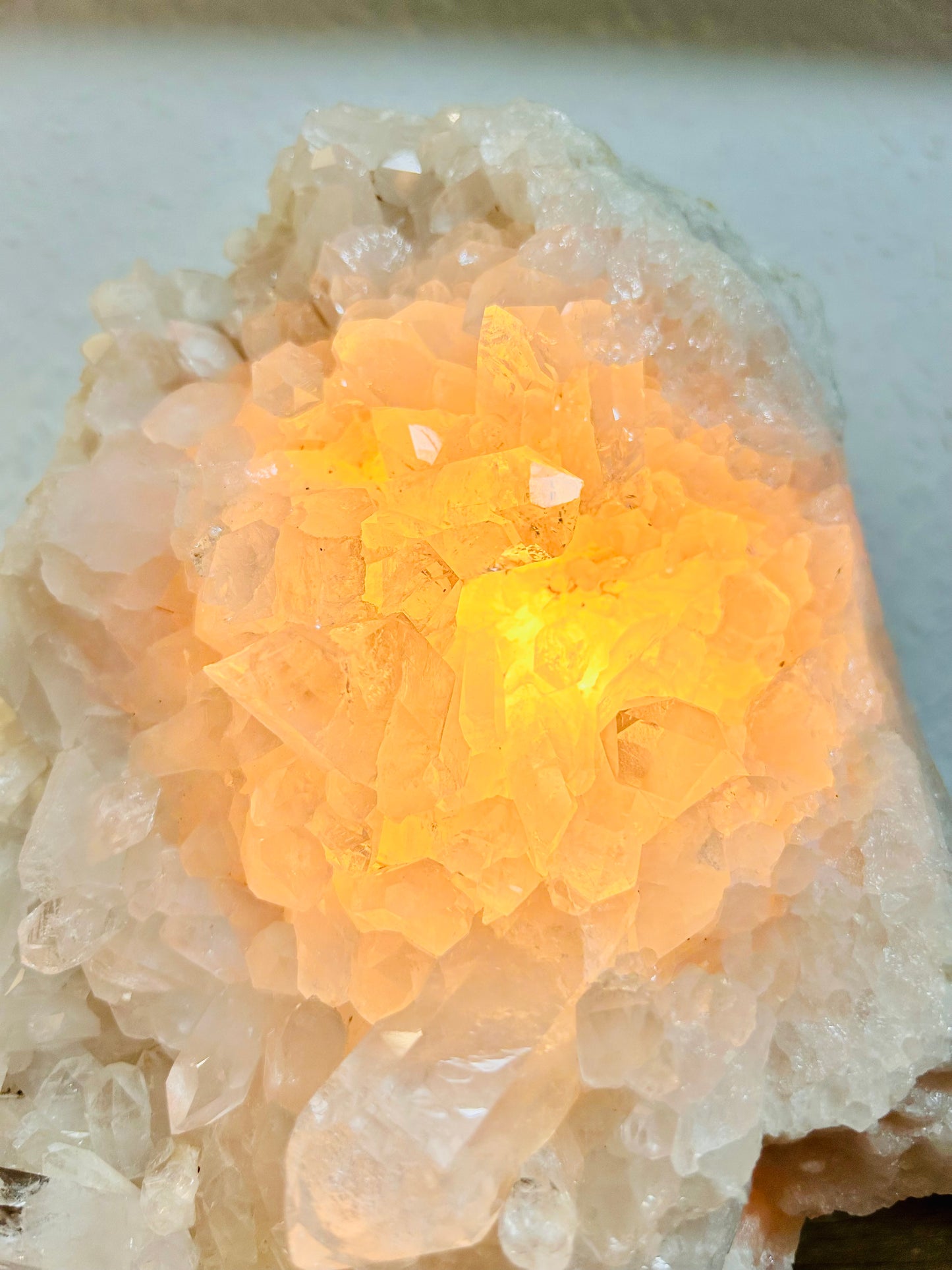 Bergkristall Lampe
