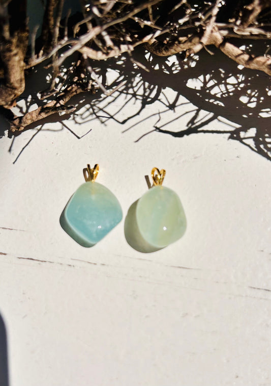 Lemurian Aquatine Calcite Anhänger