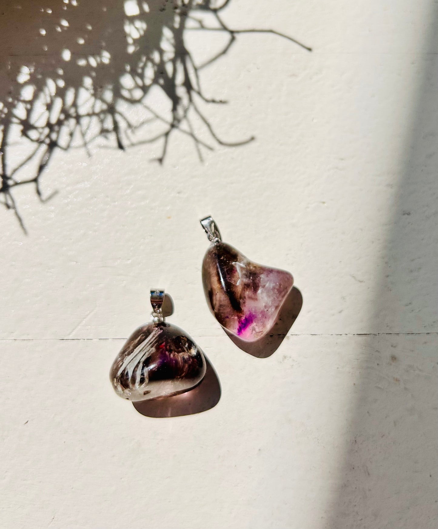 Brandberg Amethyst Anhänger mit Silberöse