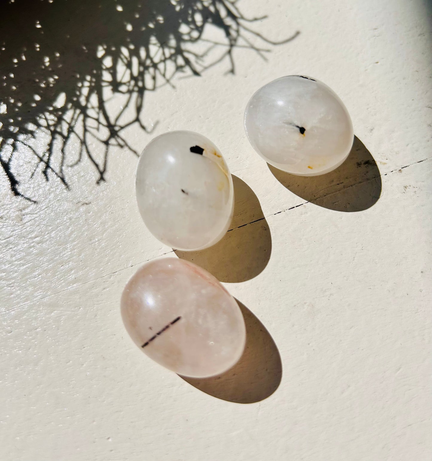 Turmalinquarz Trommelstein