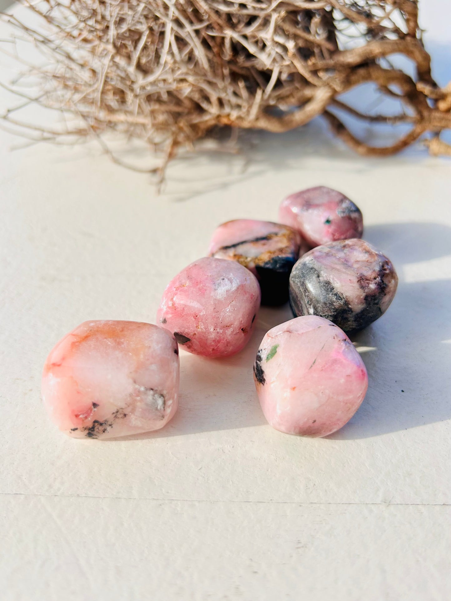 Kobalt Calcit Trommelsteine