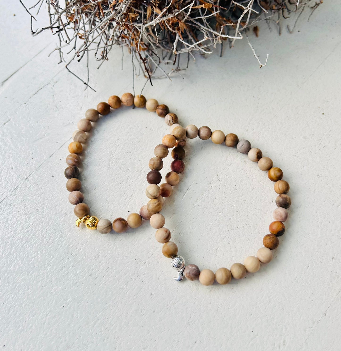 Versteinertes Holz Armband | Handmade