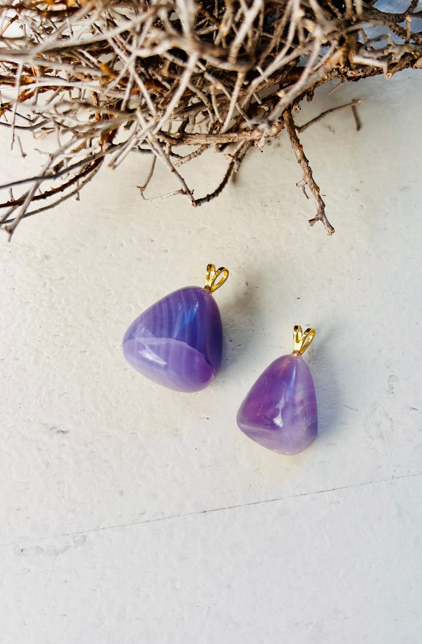 Lavendel Fluorit Anhänger