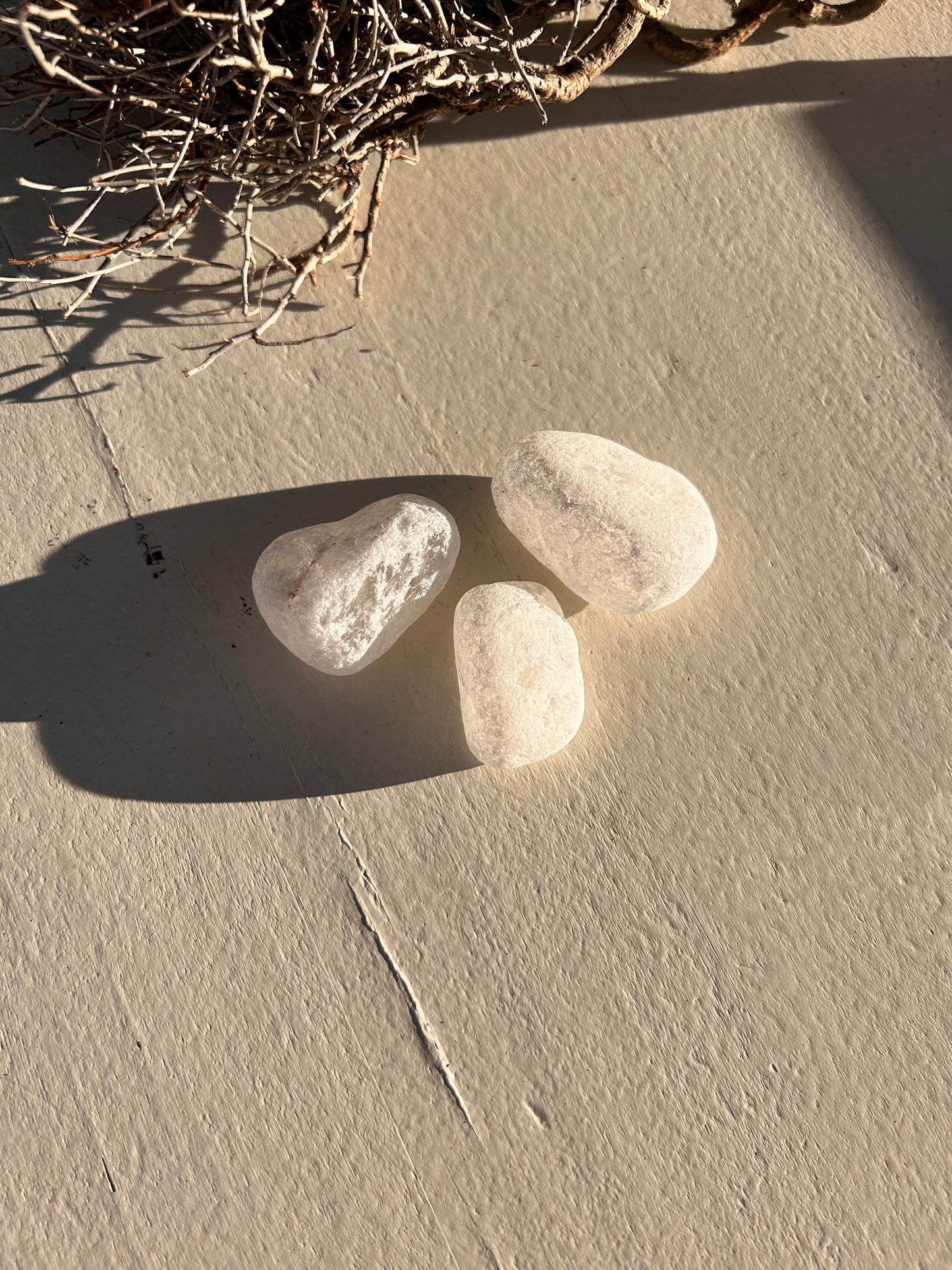 Bergkristall Wasserstein Set | Trommelstein angetrommelt