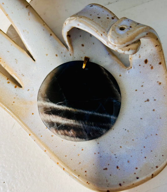 Mondstein Schwarz Anhänger