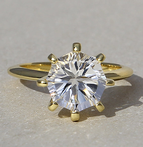 Aurora - Bergkristall Ring  |  925 Silber vergoldet