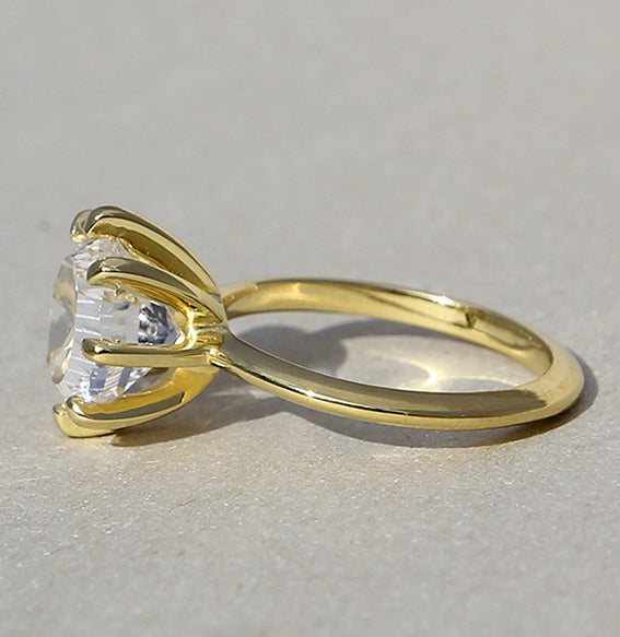 Aurora - Bergkristall Ring  |  925 Silber vergoldet