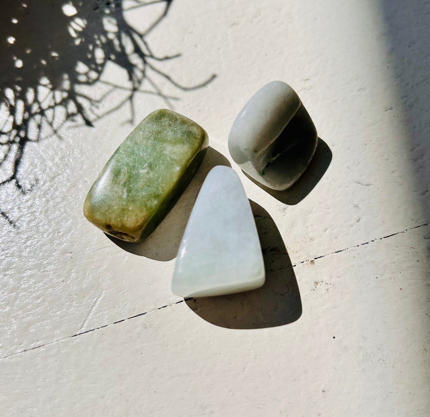 Jadeit Trommelstein aus Burma