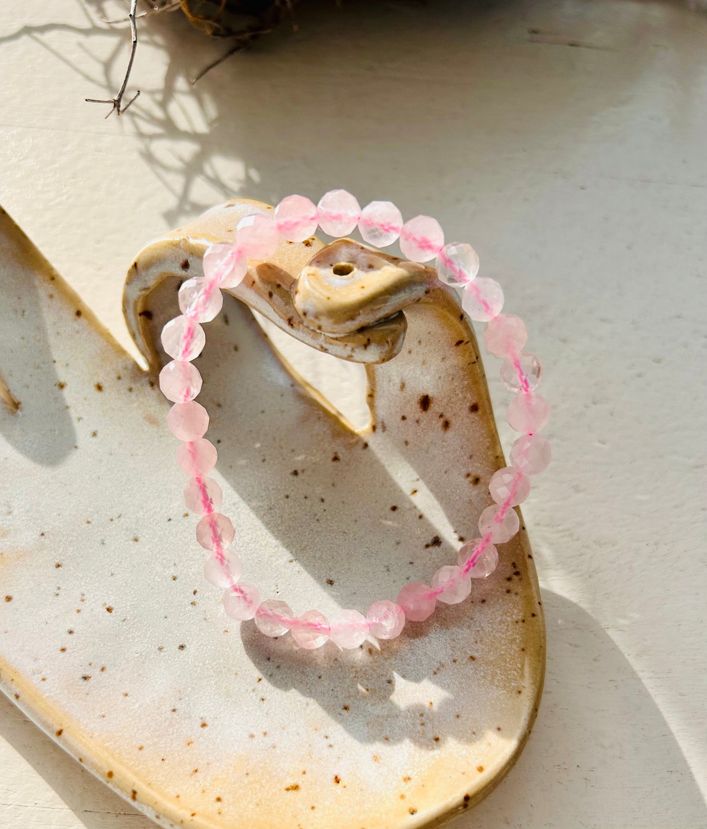 Rosenquarz Facettiert | Armband