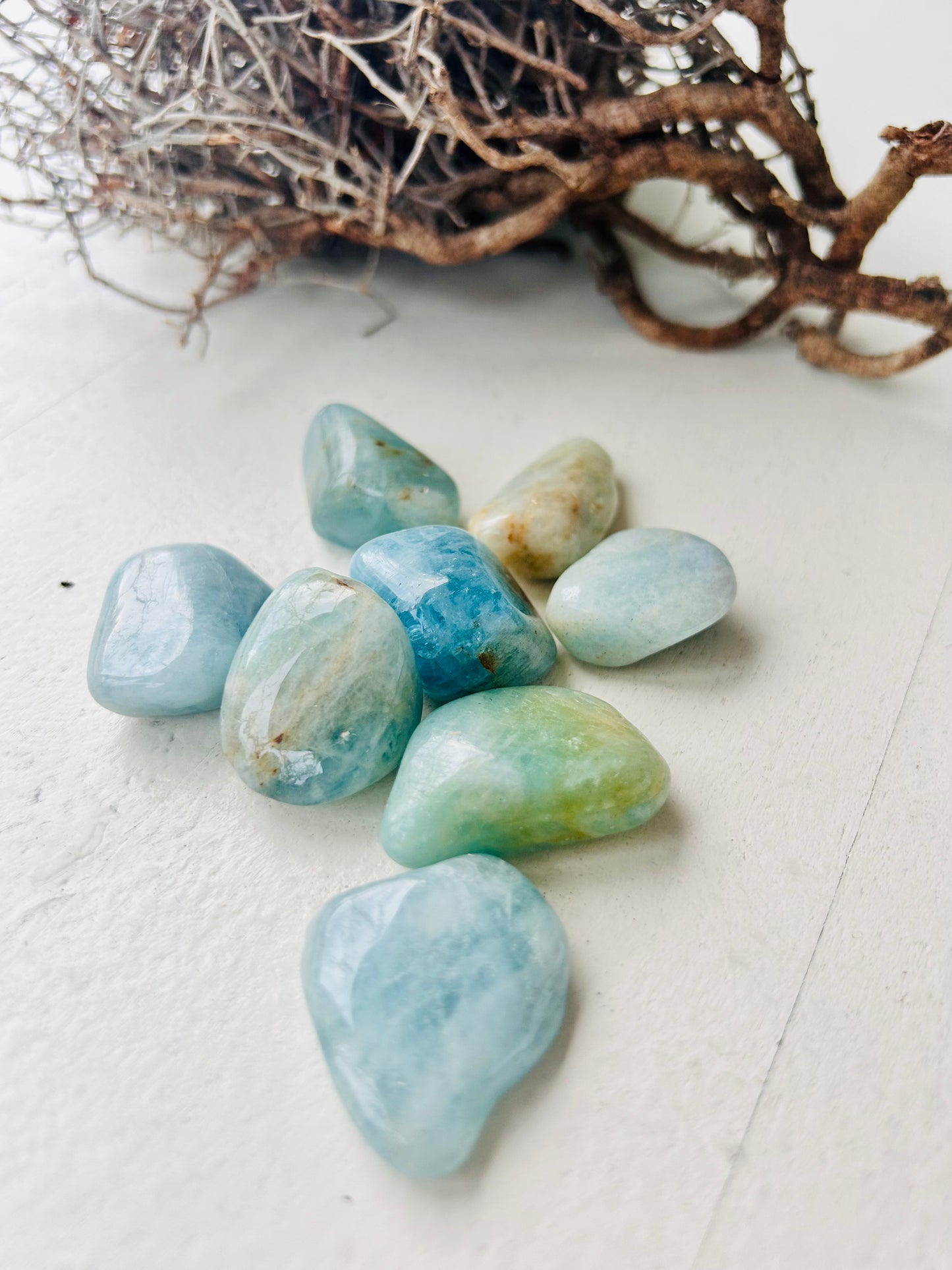 Aquamarin Trommelstein