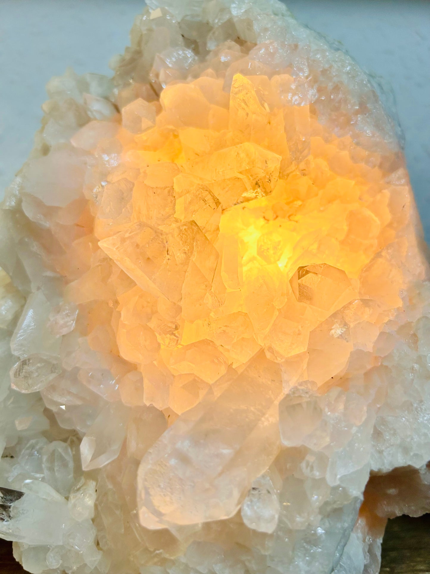 Bergkristall Lampe