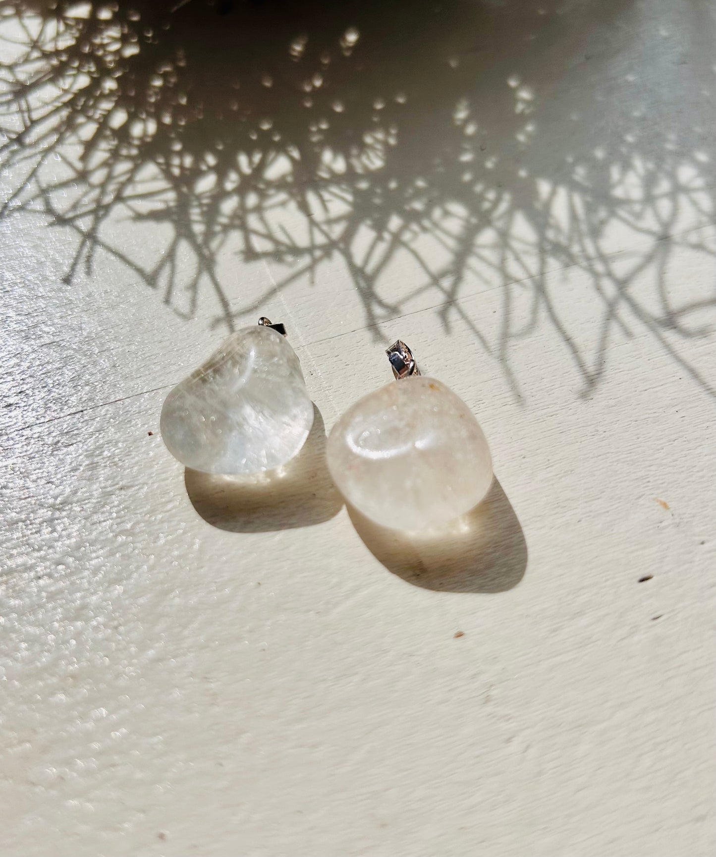 Clear Azeztulit – Trommelstein-Anhänger