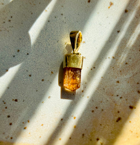 Imperialtopas | Gold Topas Kettenanhänger