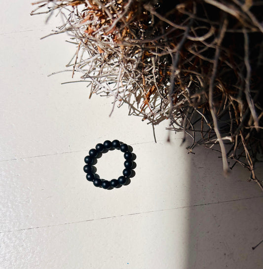 Perlenring auf Gummizug | verschiede Steinsorten