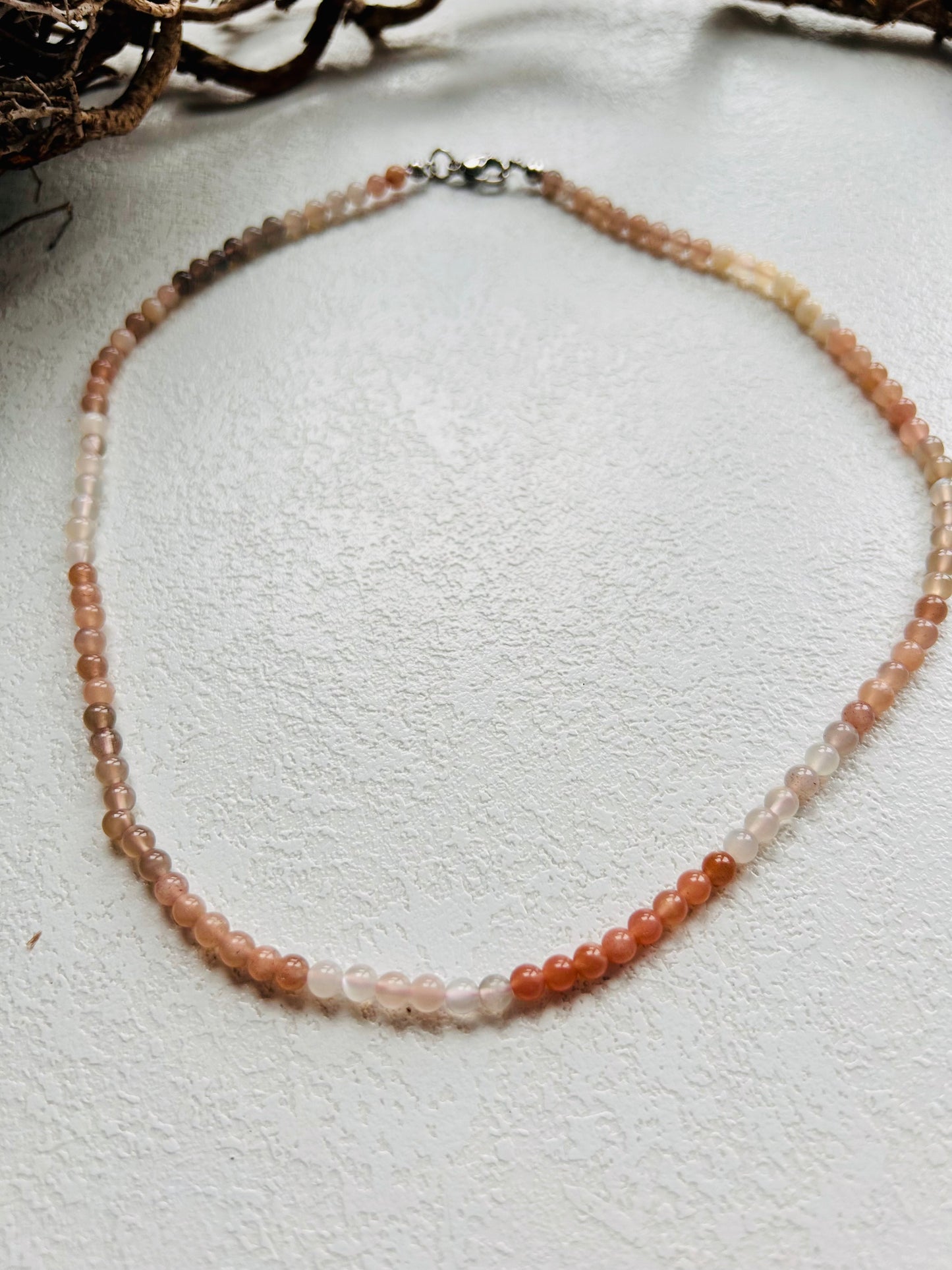 Mondstein Kette – bunt | Hell