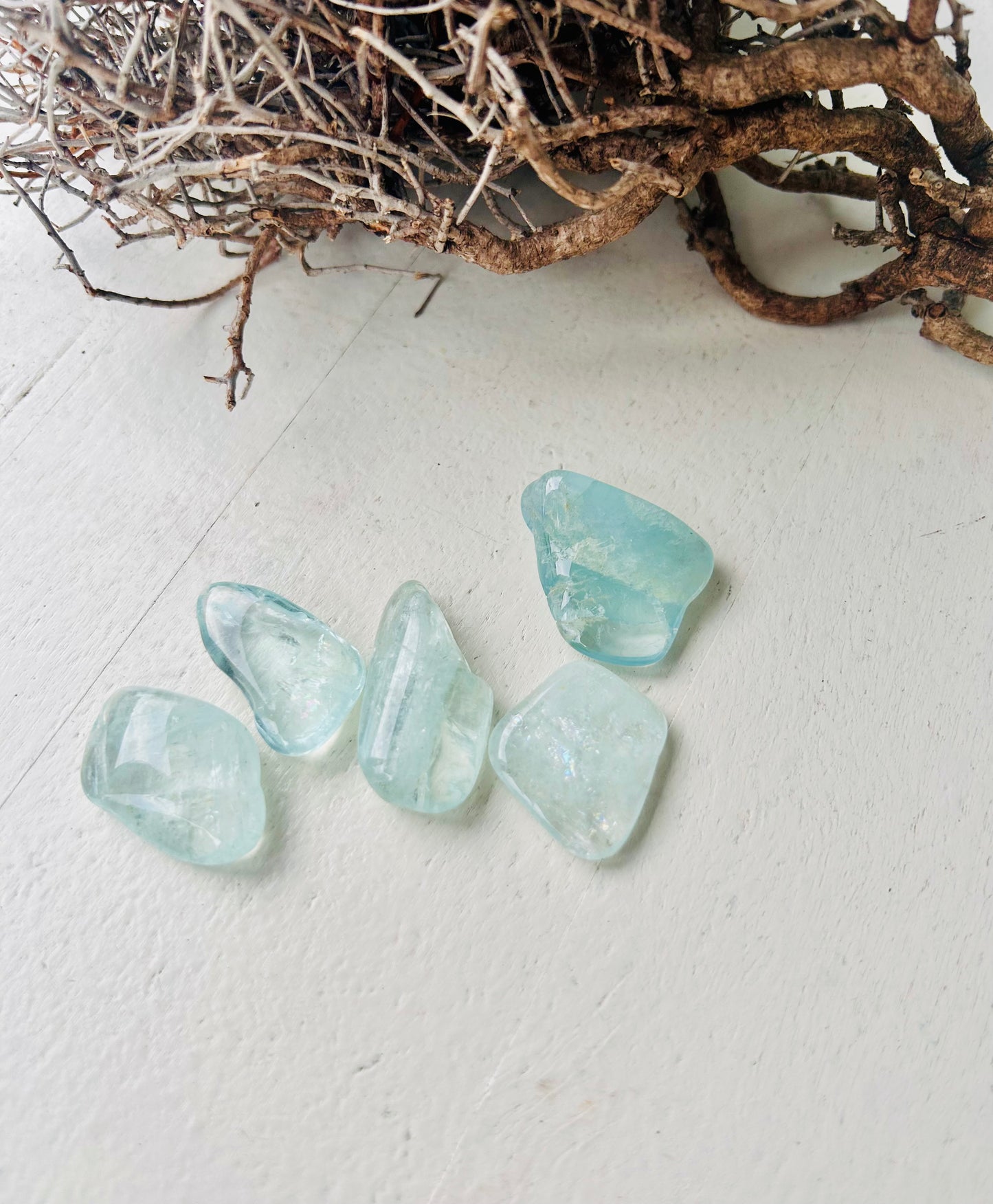 Aquamarin 1A Qualität Trommelstein