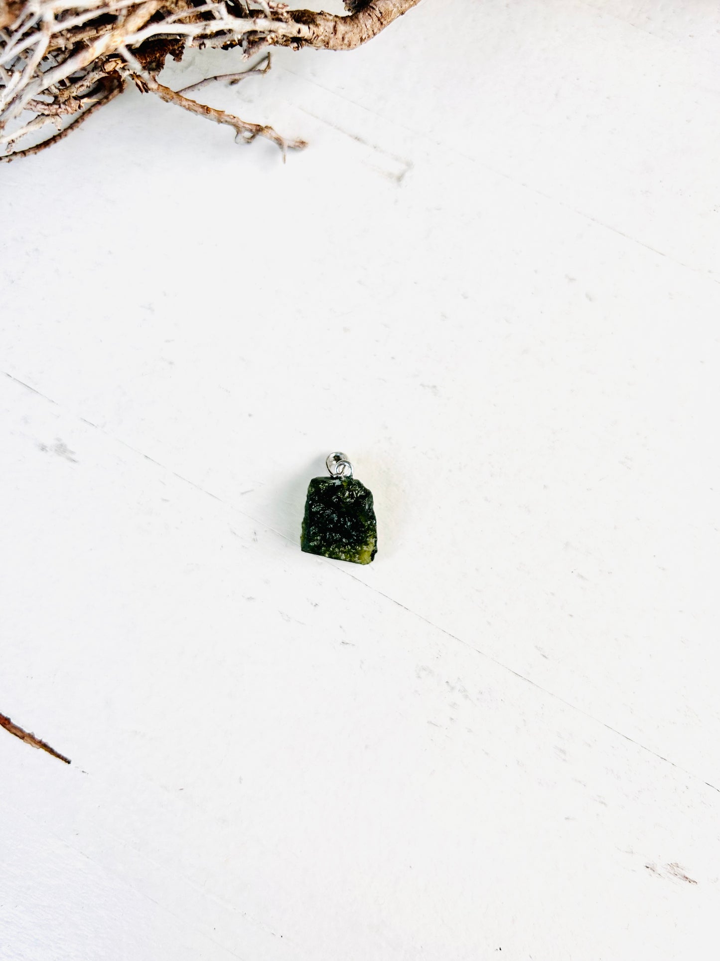 Moldavit Anhänger | 925 Silberöse | Einzelstücke