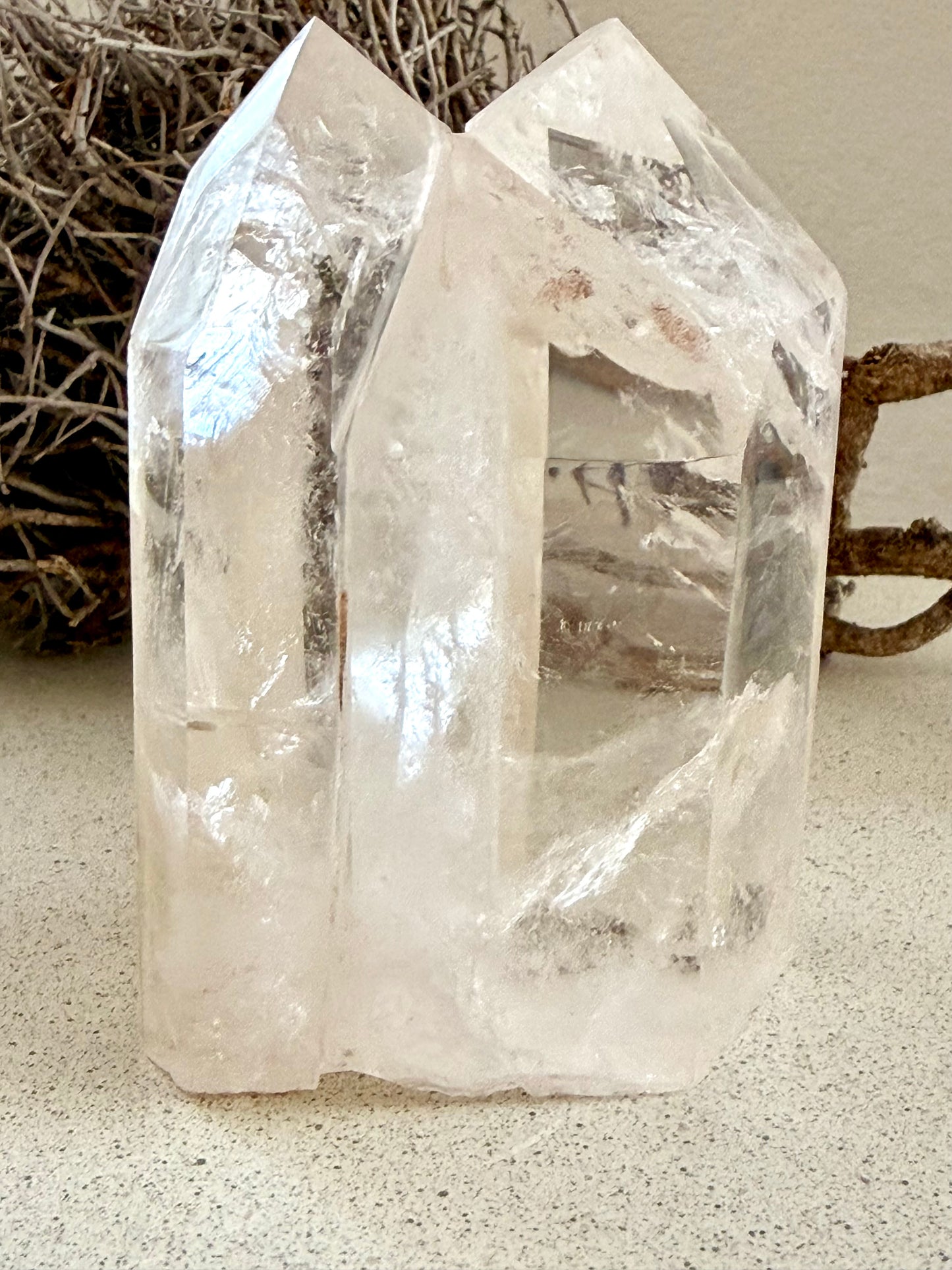 Bergkristall Zwillingsquarz · Einzelstück