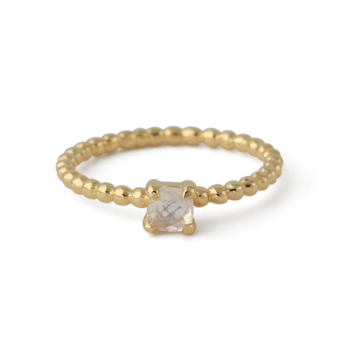 Luna | Mondstein Ring | 925 Silber vergoldet