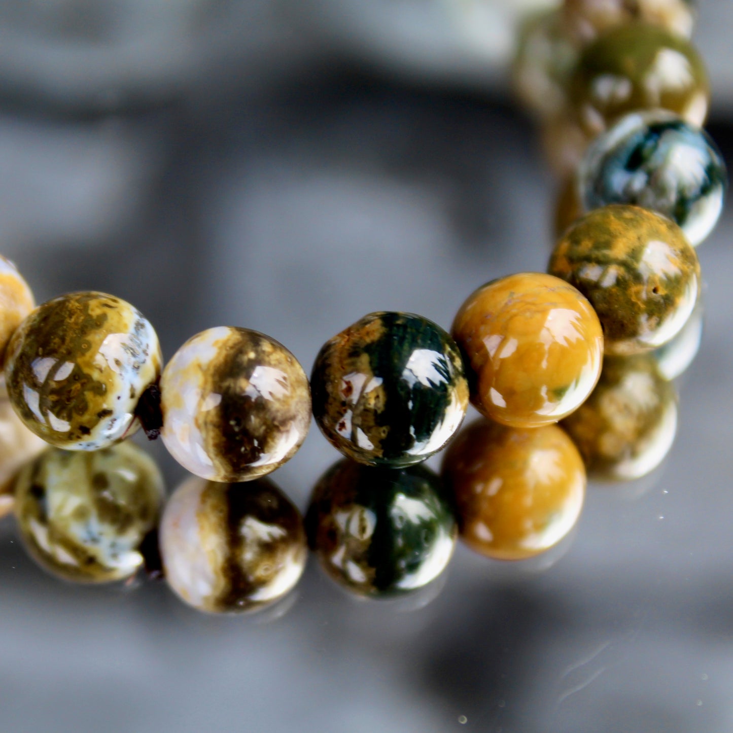 Ozean Chalcedon | Jaspis | Achat - Armband