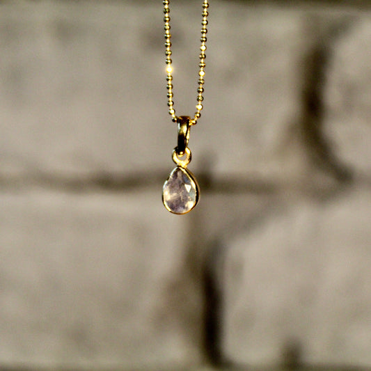 Labradorit Anhänger 925 Silber | 24k Gold