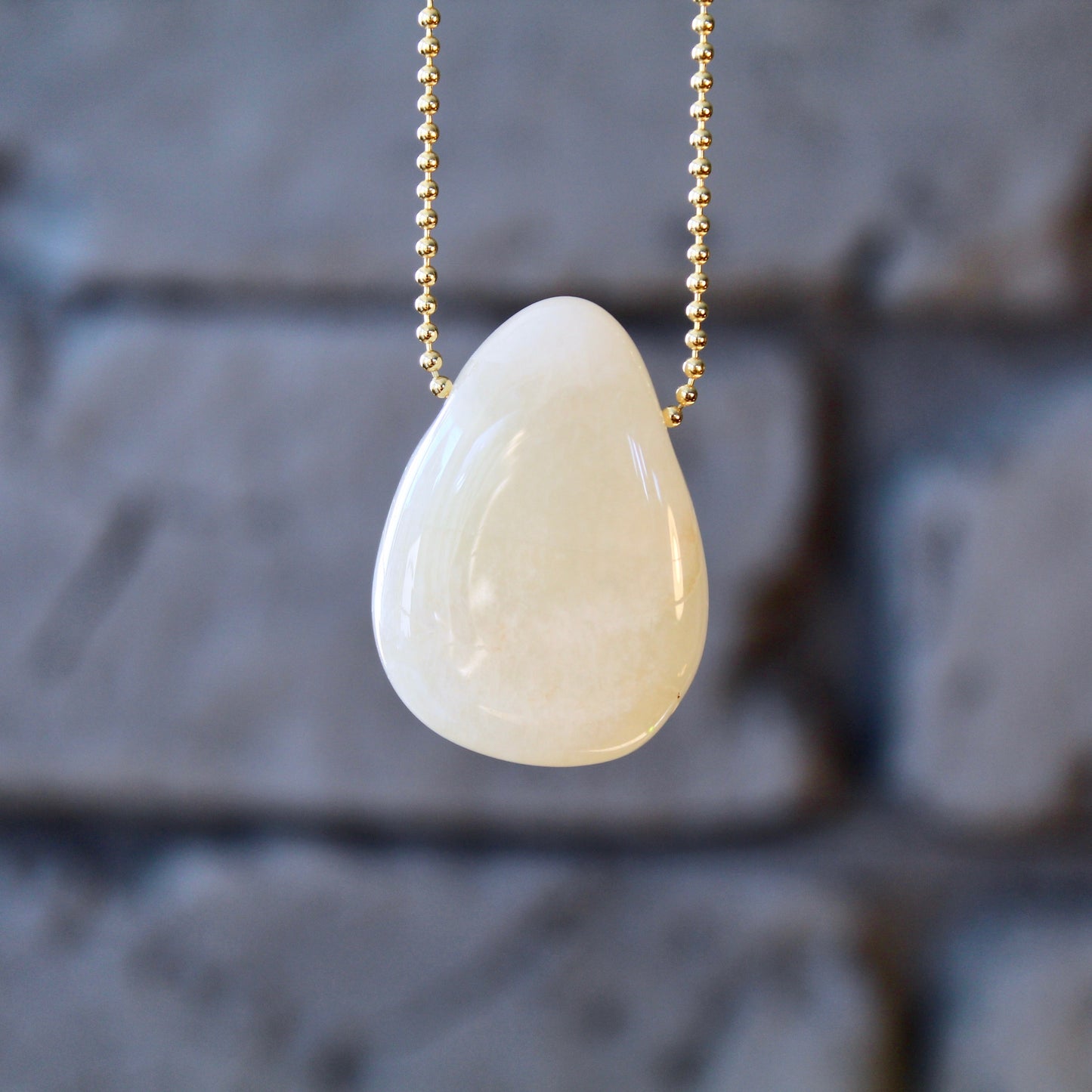 Mondstein Anhänger gebohrt inkl. Lederband