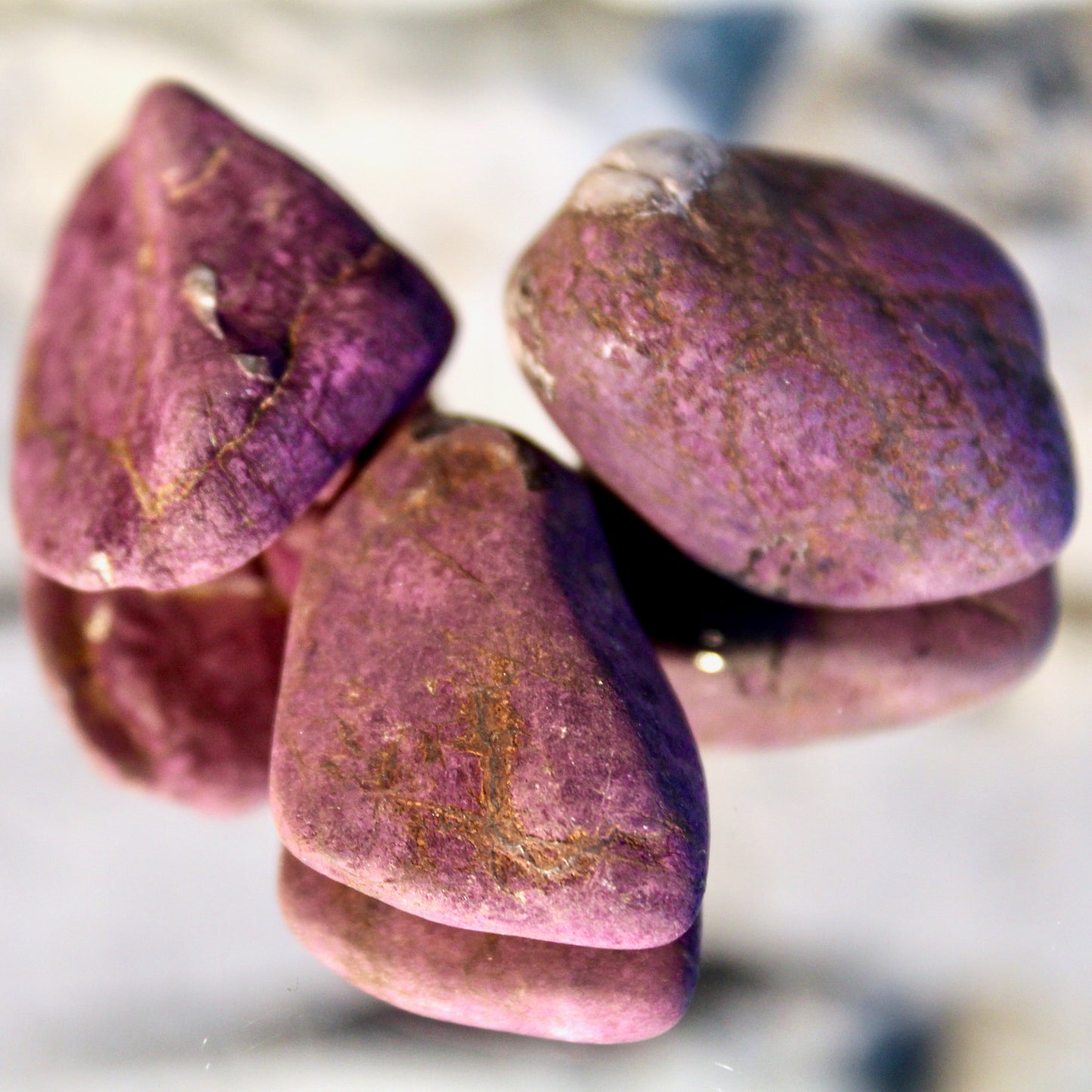 Purpurit Trommelstein