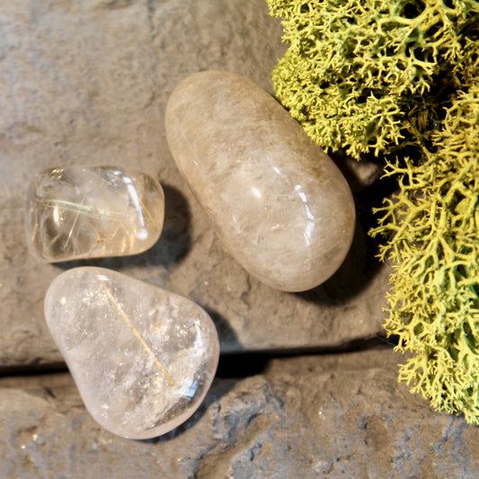 Rutilquarz Trommelstein