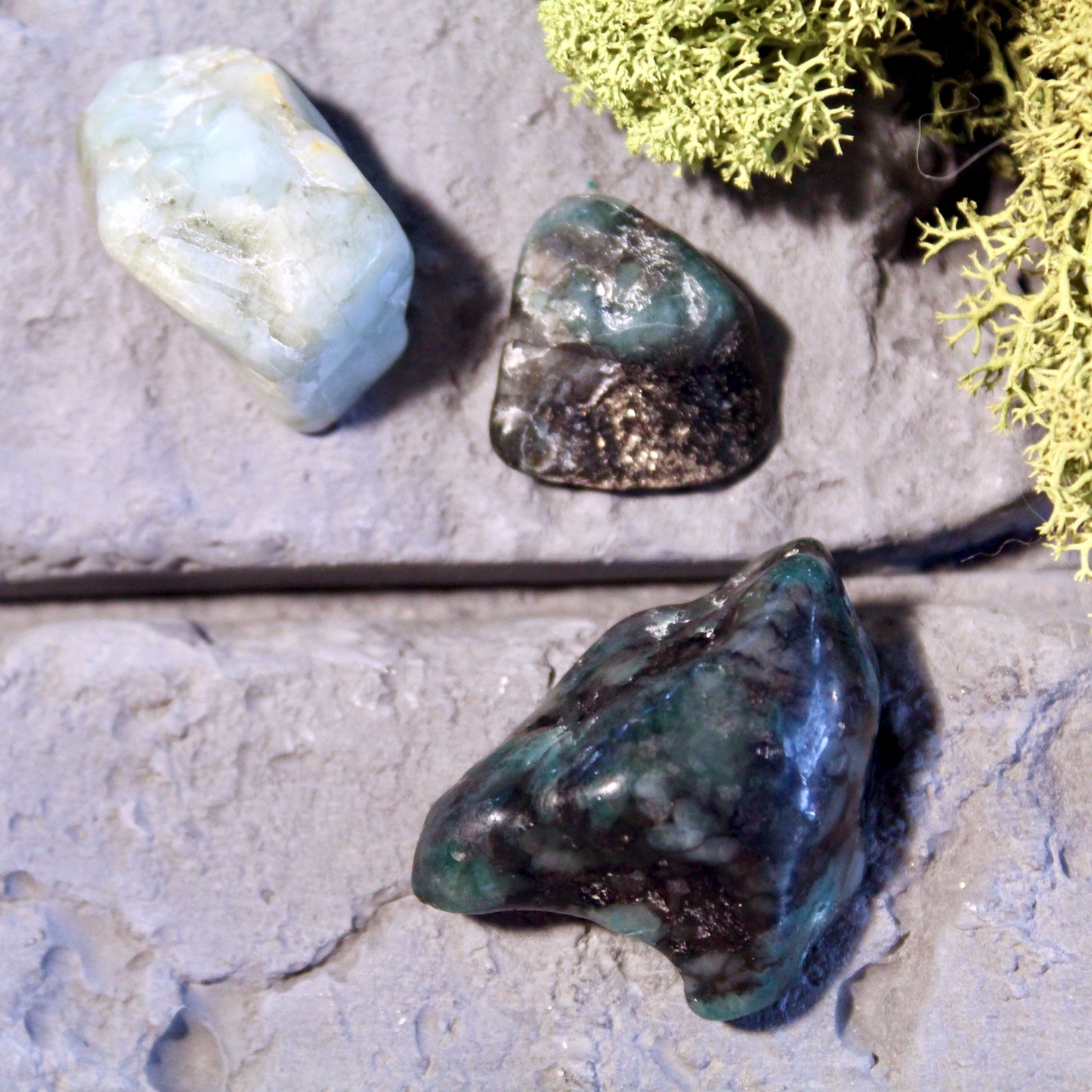 Smaragd Trommelstein