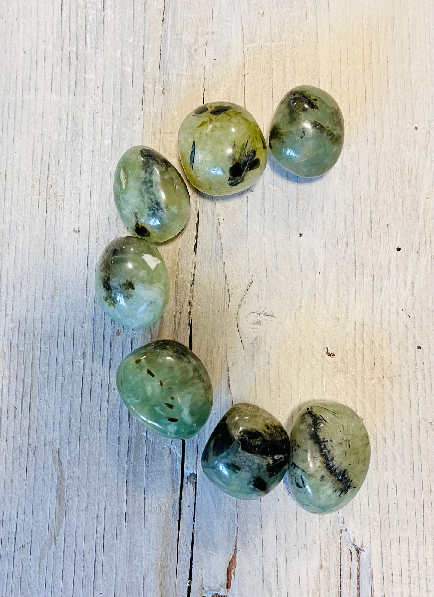 Prehnit  Trommelstein