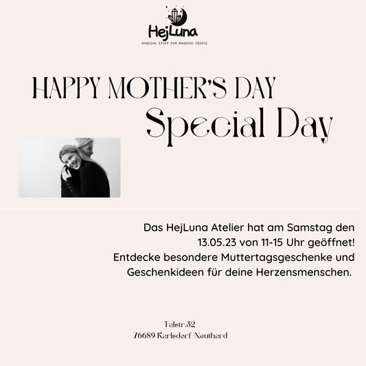 Happy Mother's Day! Das Atelier in Karlsdorf-Neuthard hab am Samstag den 13.05.23 von 11-15 Uhr geöffnet!