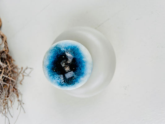 Blue Ice Crystal Kugel (Glacèrite)