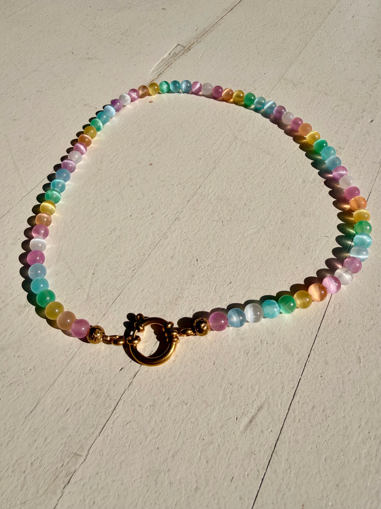 Selenit Choker „Aura Glow" | Limited Edition