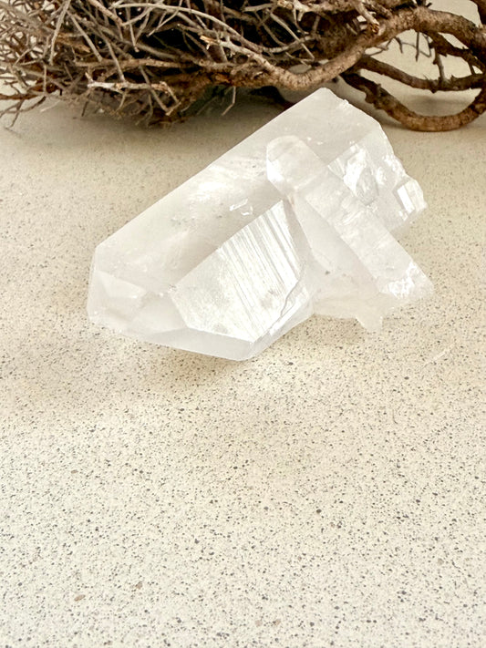 Bergkristall Spitze · selbstverheilt · mit Babyspitzen