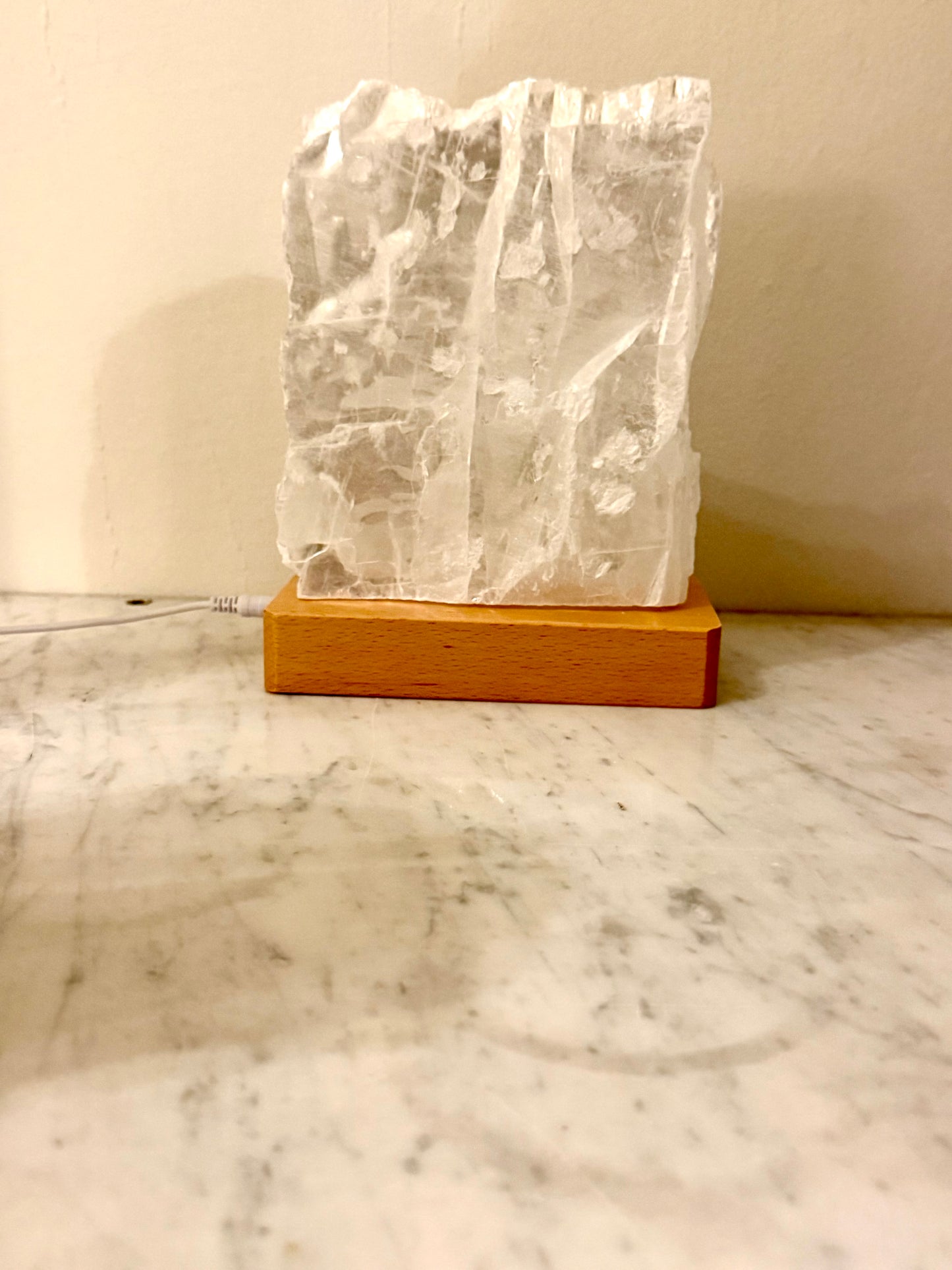 Selenit-Marienglas-Lampe | Limited Edition